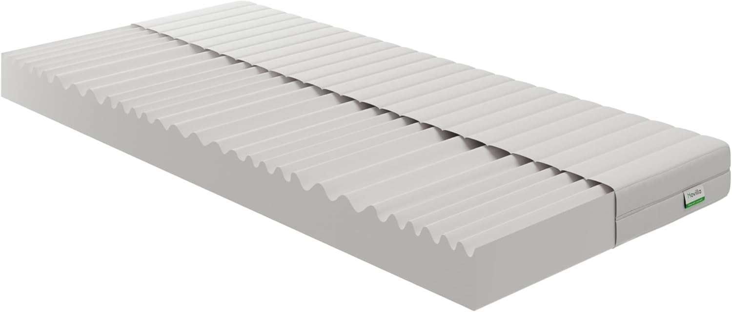 Novilla Matratze 120x190 H2 & H3 7 Zonen Kaltschaummatratze Bezug 60° Waschbar Schaumstoff Rollmatratze 2in1 Öko-Tex Zertifiziert Höhe 16cm Bild 1