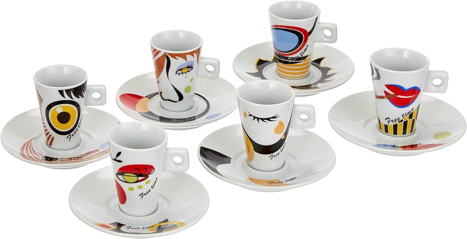 ZELLER Cappuccinotassen Set 12-teilig Faces Bild 1