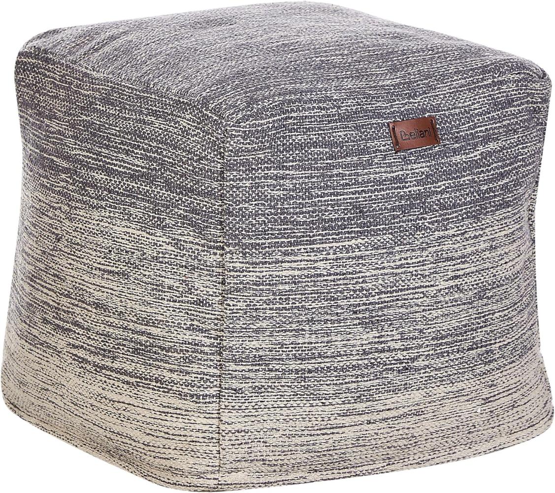 Pouf hellgrau 40 x 40 cm HIRRI Bild 1