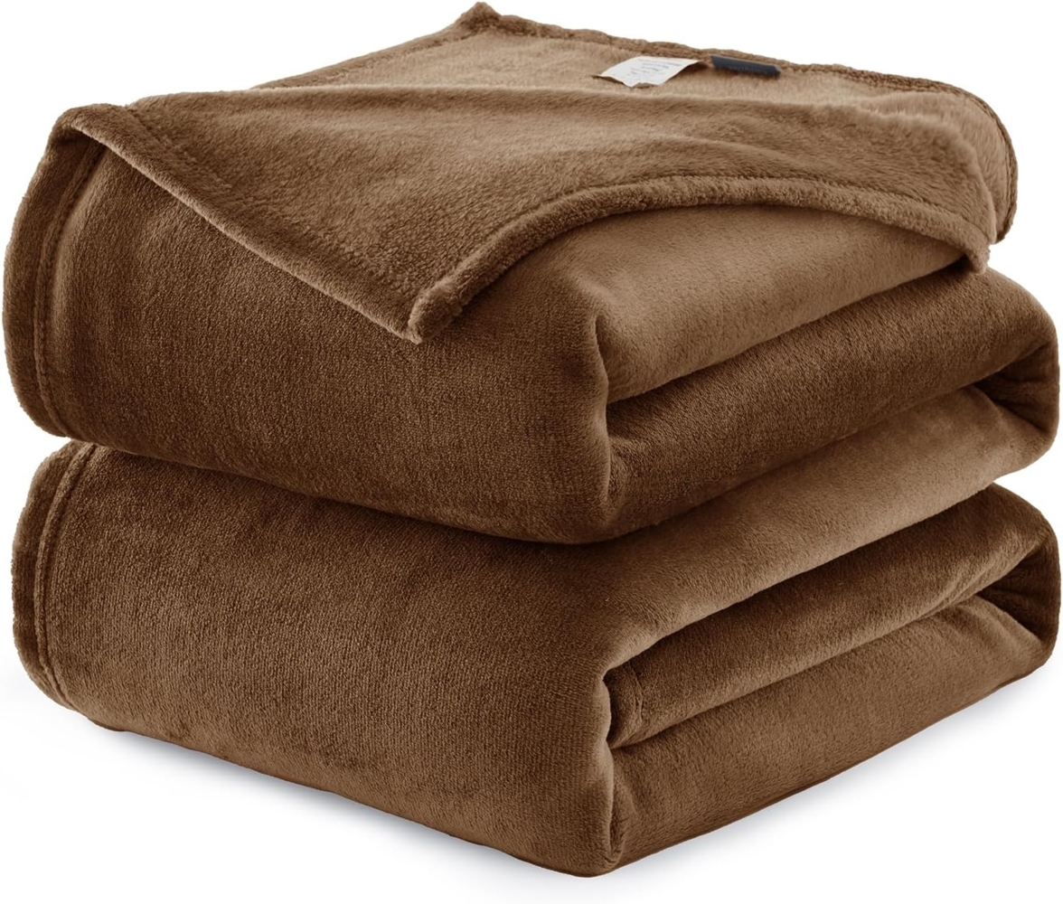 WAVVE Kuscheldecke Flauschig Decke Fleecedecke - Sofadecke Braun 220x240 cm Wohndecke Sommer Couchdecke Weich, XXL Groß Decke Sofa Leicht Bild 1