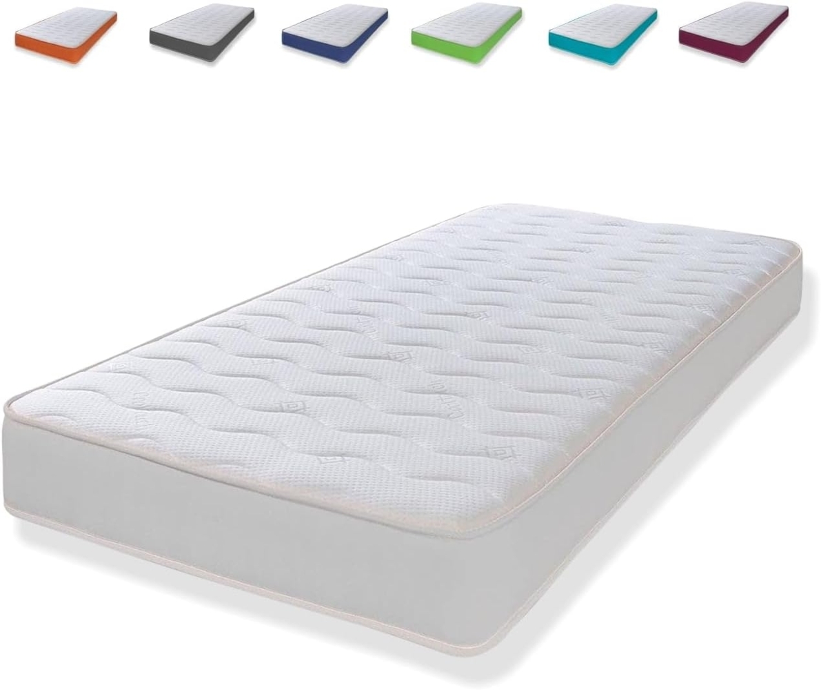 eXtreme comfort ltd Essentials White Cooltouch Wave & Colours Hybrid-Matratze aus Memory-Schaum und Pinna-Coil-Federkernmatratze, 18 cm tief, Polyester, weiß, 4ft6 Standard UK Double 135x190 cm Bild 1