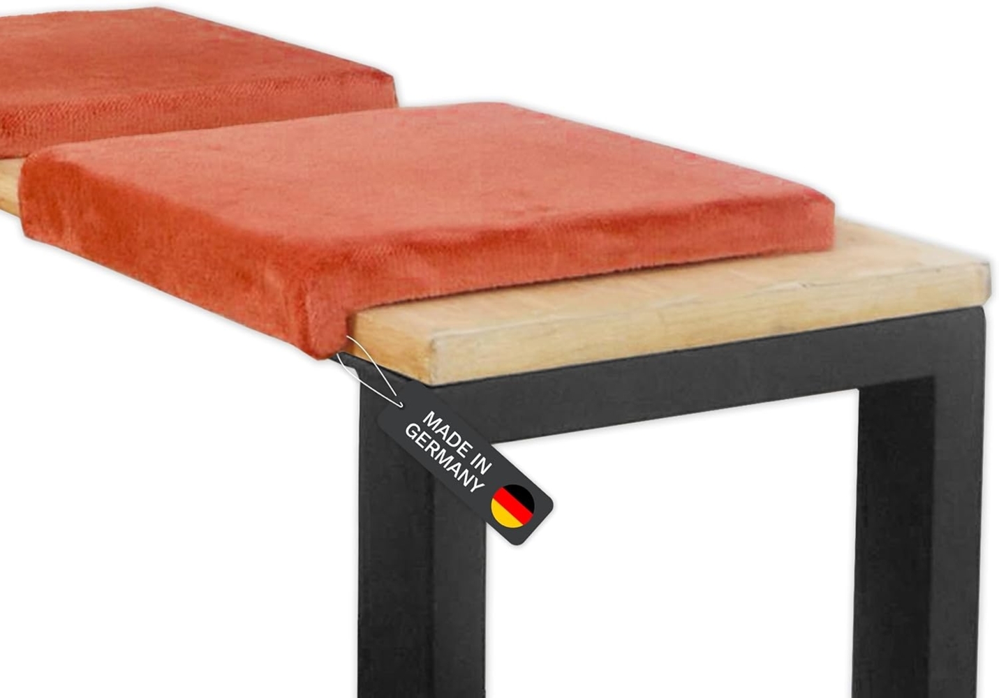 Lycce Bankauflage Klemmkissen, Sitzkissen 40cm breit, 35cm Klemmtiefe - weich gepolstert, (1 St), 1 Klemmleiste, verrutscht nicht, verschiedene Samt Farben Bild 1