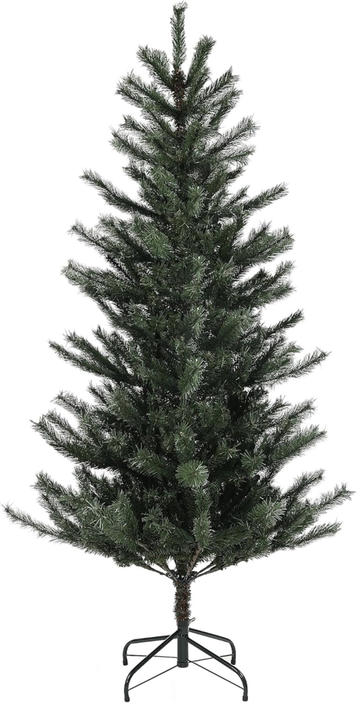 HOMCOM Künstlicher Weihnachtsbaum 180 cm Christbaum mit 467 Spitzen, flammenhemmend, Tanne, klappbar Stahlständer, für Weihnachten Deko, grün Bild 1