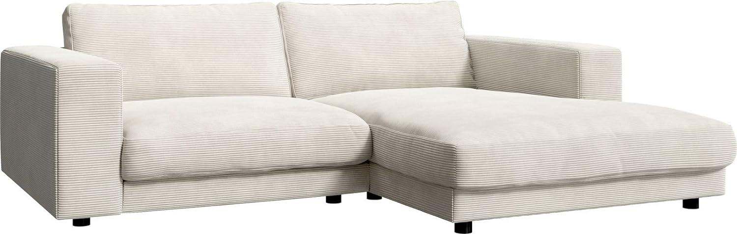 Ecksofa Cubico 250x190 Cord Beige Recamiere rechts Bild 1