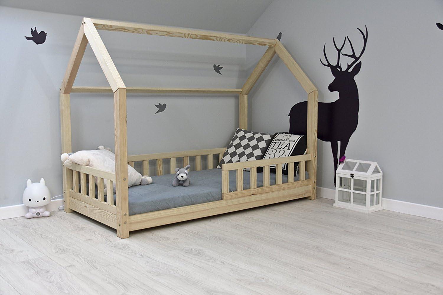 Best For Kids Hausbett 90x180 inkl. 10 cm Matratze und Rausfallschutz Bild 1