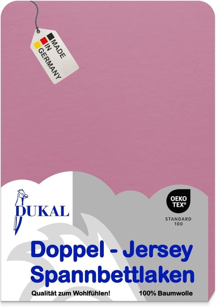 DUKAL Spannbettlaken für Topper, max. Matratzenhöhe 10 cm, 100% Baumwolle, Doppel-Jersey, Gummizug: rundum, (1 Stück), 90x200 - 100x200 cm, aus hochwertigem Doppel-Jersey, Made in Germany Bild 1