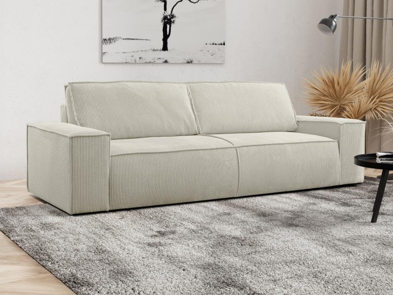 Schlafsofa 3-Sitzer AMELIA von PASCAL MORABITO - Kord - Beige Bild 1