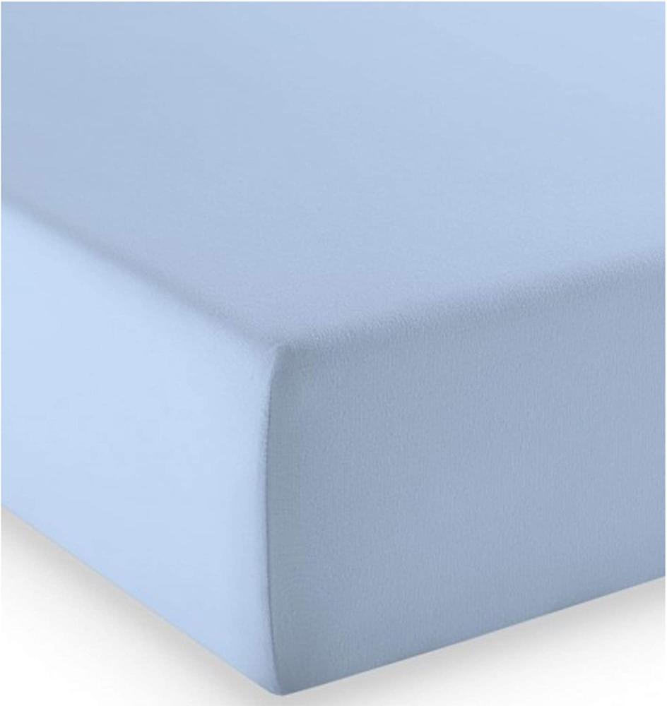 Fleuresse Mako-Jersey-Spannlaken comfort Farbe bleu 6056 Bild 1