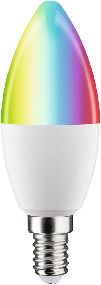 Paulmann 29146 Standard 230V Smart Home Zigbee LED Birne E14 470lm 5W RGBW+ dimmbar Matt Leuchtmittel Bild 1