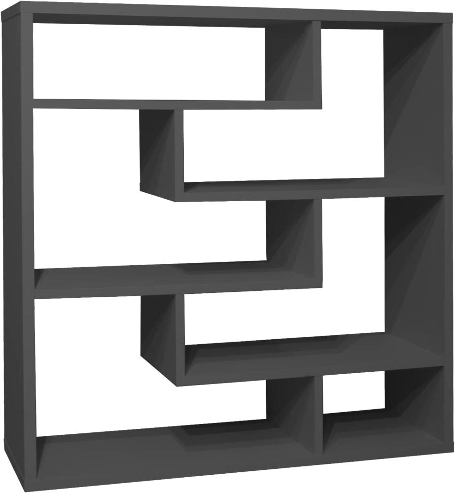 Raumteiler Tyler / Tetrix , Holzwerkstoff , Schwarz , 130 x 134 x 43 cm Bild 1