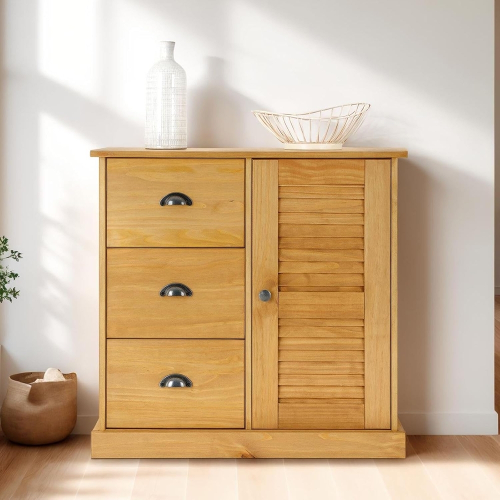 IDIMEX Kommode VENETA, Kommode aus Kiefernholz mit Muschelgriffen gebeizt & gewachst Bild 1