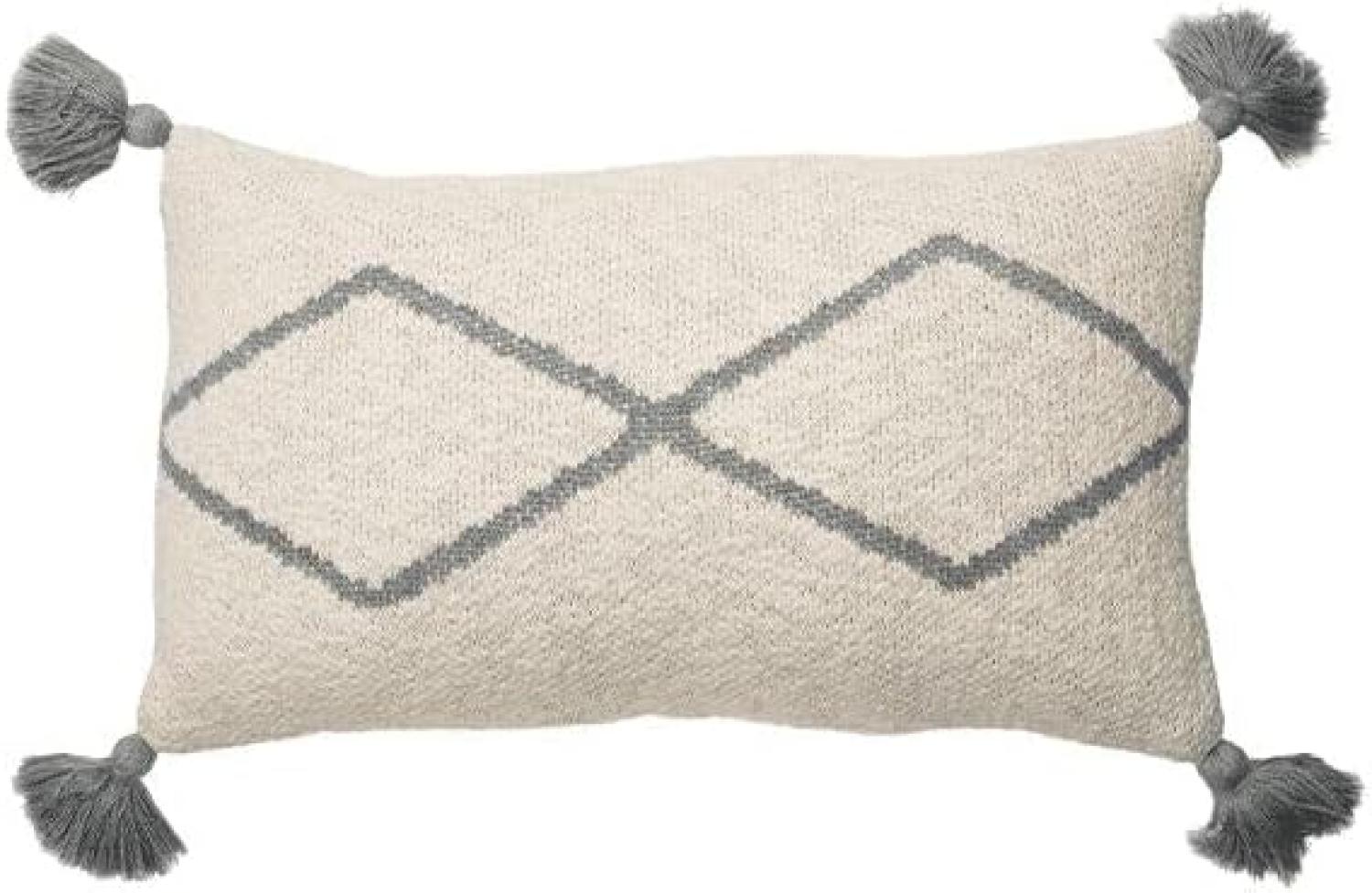 Lorena Canals 'Oasis' Kissen gestrickt klein grau/beige Bild 1