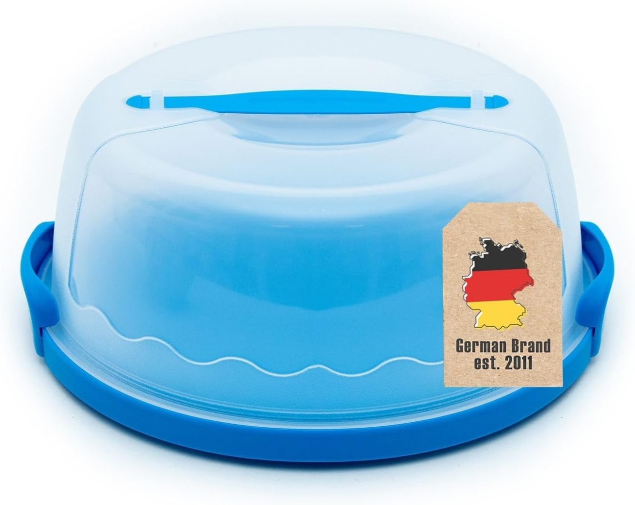 Intirilife Kuchentransportbox, Kunststoff, (2-tlg, 1x Kuchenbox mit Tragegriff), Transportbox Tortenhaube mit Klickverschluss Transportbehälter Kuchen Bild 1