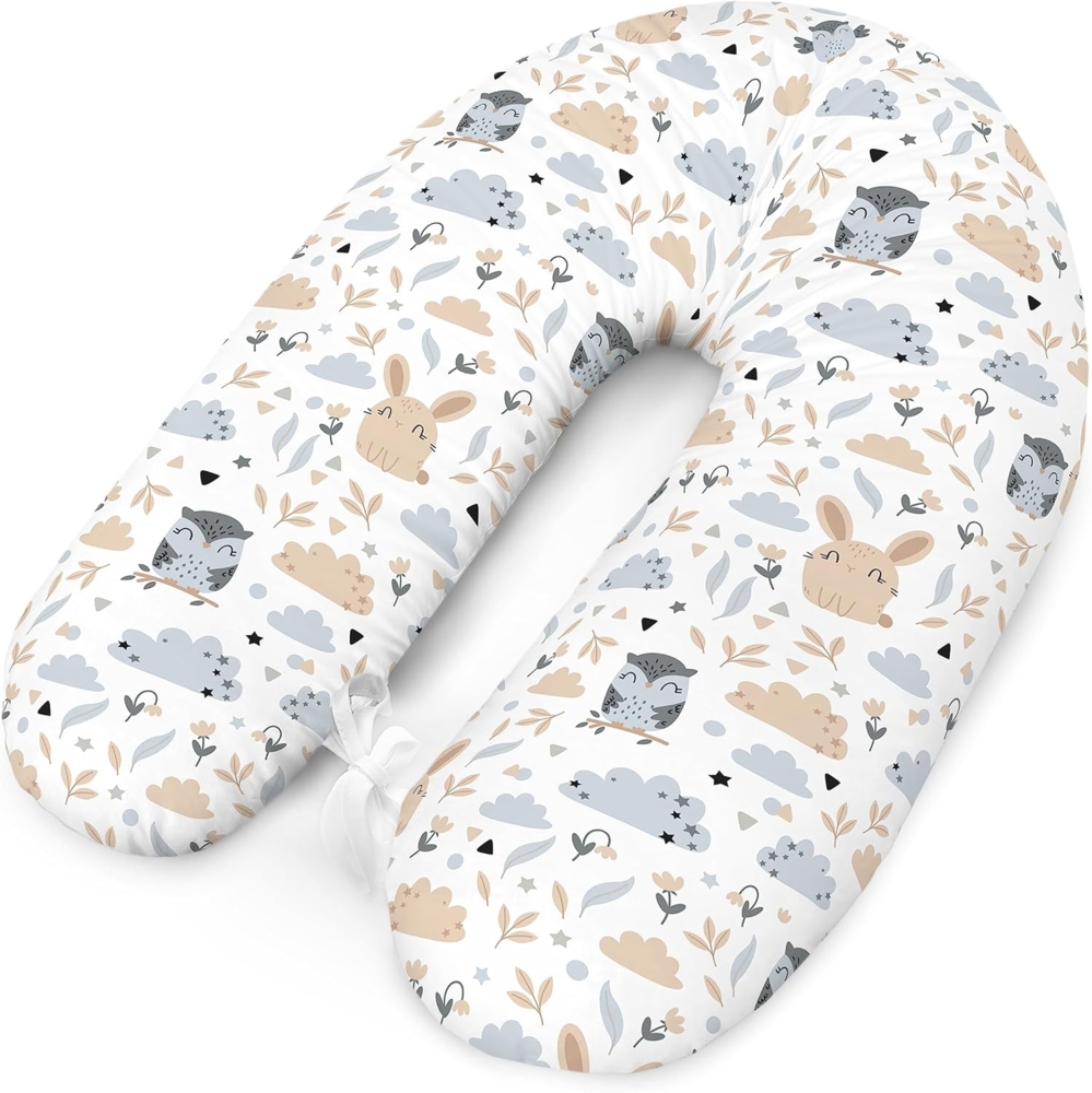 Amilian Stillkissen XXL 170 cm - Schwangerschaftskissen & Seitenschläferkissen mit Bezug, - Lagerungskissen - Nursing Pillow - Pregnancy Pillow, mit Füllung, Schlafkissen für Seitenlage - Körperkissen Bild 1