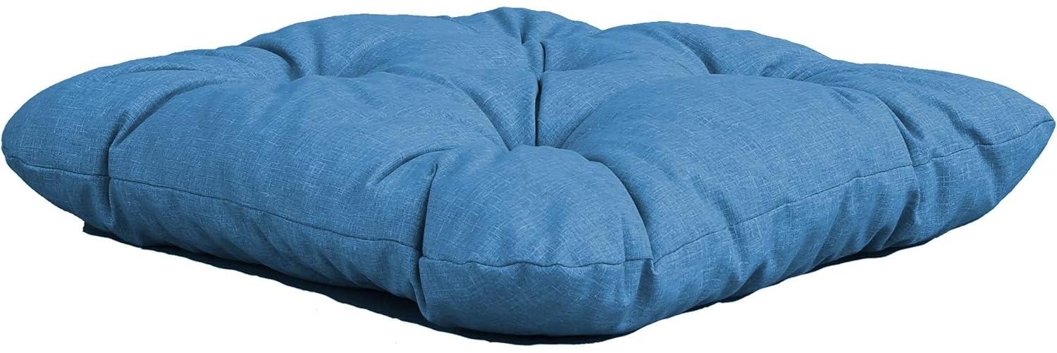 2er Set Sitzkissen Auflage Sitzpolster 50x50x8 cm hellblau Bild 1