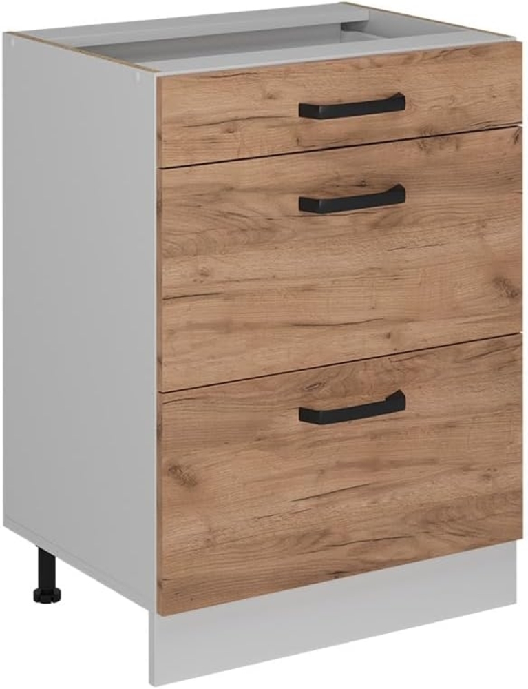 Vicco Küchenunterschrank R-Line, Goldkraft Eiche, 60 cm ohne Arbeitsplatte Bild 1