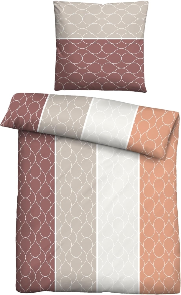 Traumhaft schlafen - Castell - Markenbettwäsche Polycotton Biber 0351108 TROPFEN, burgund, 1x 155x220 cm + 1x 80x80 cm Bild 1