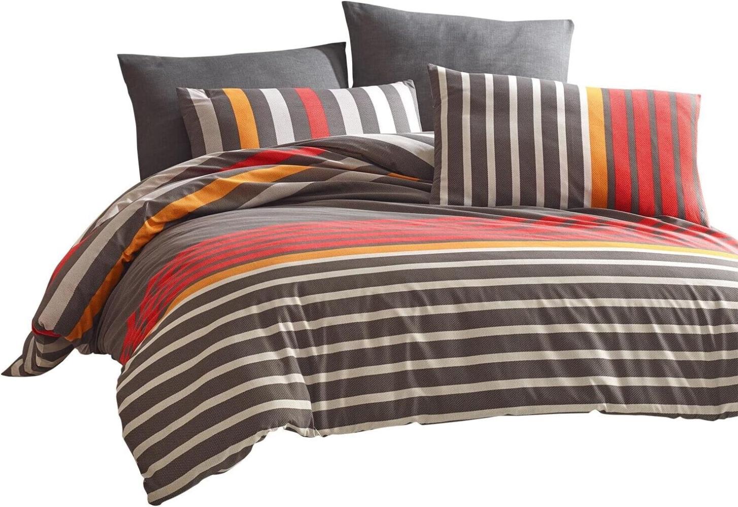 Traumschlaf Bettwäsche Rhea rot|155x200 cm + 80x80 cm Bild 1