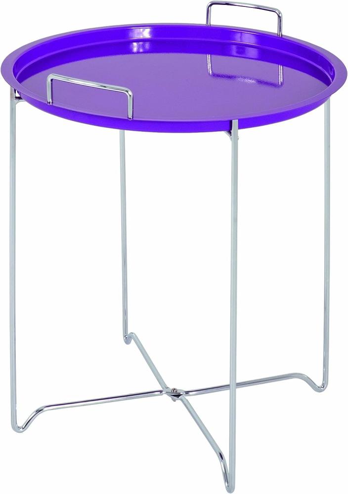 Beistelltisch 33080 violett, rund, Ø 45cm Bild 1