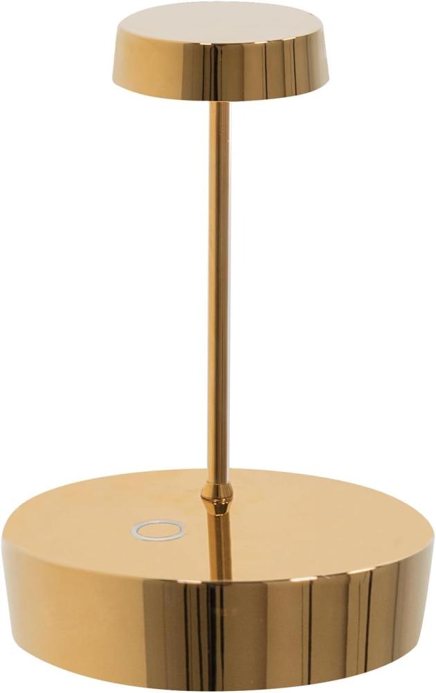 Zafferano, Swap Mini Lampe mit Glänzend Goldenem Finish, Wiederaufladbare und Kabellose Tischlampe mit Touch Control, Geeignet für den Innenbereich, Stufendimmer, 2200-3000 K, Höhe 14,8 cm Bild 1