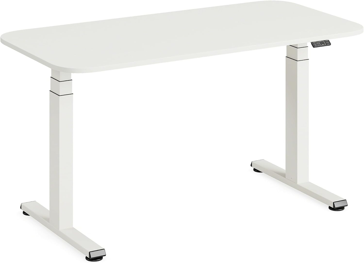 Steelcase Solo höhenverstellbarer Sitz-Steh-Schreibtisch mit Tischplatte in Snow und Gestell in Pearl Snow (140x70 cm) Bild 1