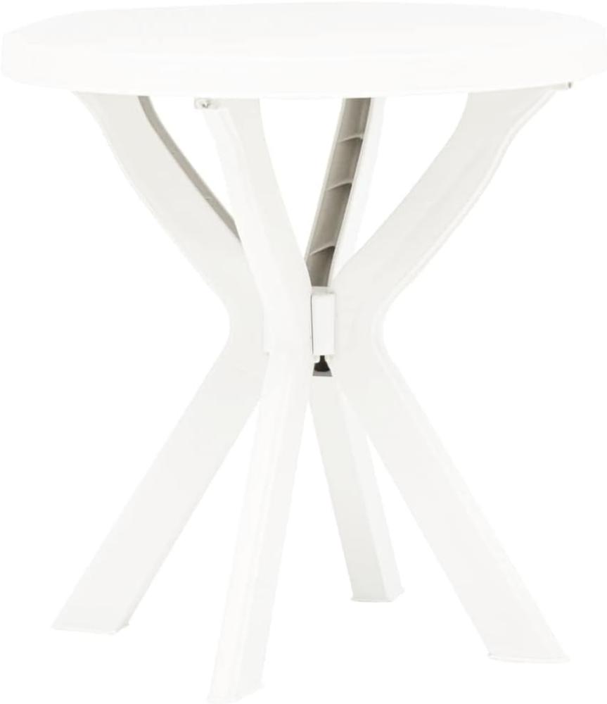 vidaXL Bistrotisch Weiß Ø70 cm Kunststoff 48796 Bild 1