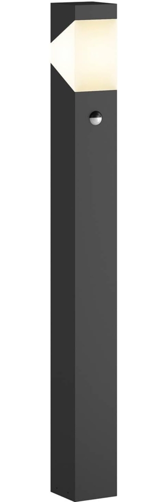 Lucande Außen-Stehlampe Kiran, Metall, Schwarz IP44mit Bewegungsmelder, 1 x 40 W Bild 1