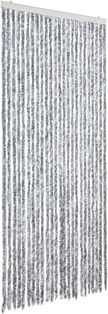 vidaXL Fliegenvorhang Weiß und Grau 100x200 cm Chenille 377375 Bild 1