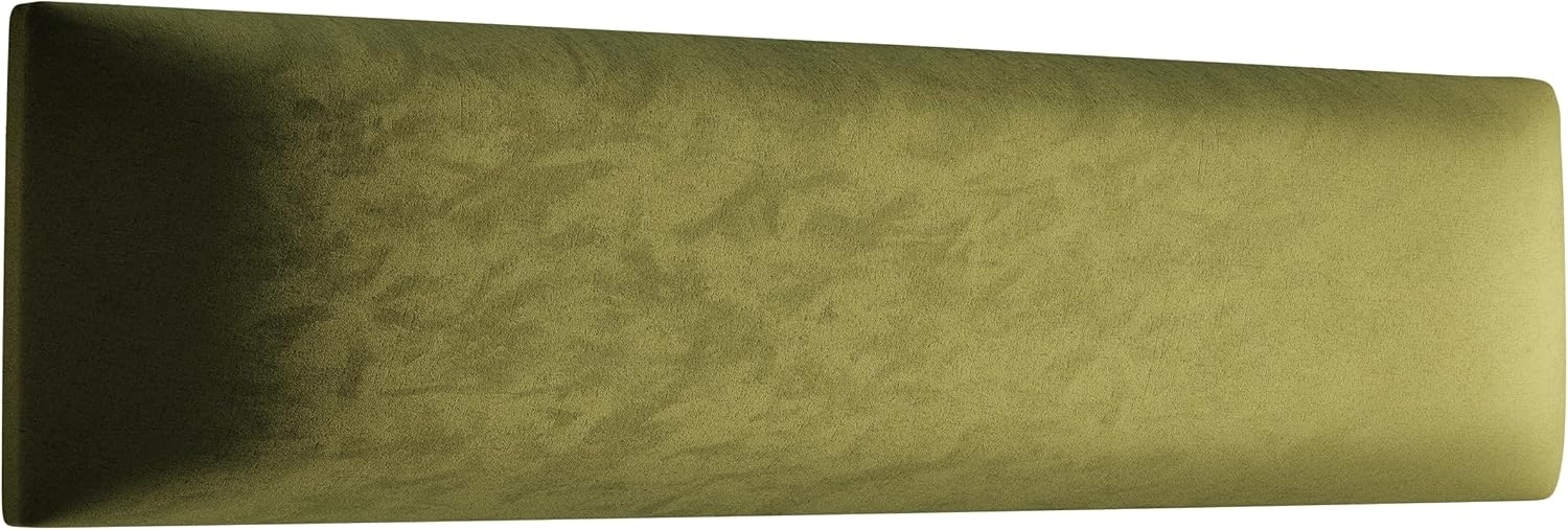 Muralo Samt Wandkissen Stoff Polsterpaneel Schlafzimmer Wohnzimmer Bett Wandpolster Bettkopfteil Lendekissen Modern Luxus Gepolstert Polster Paneel (Olivgrün, 50x15 cm) Bild 1