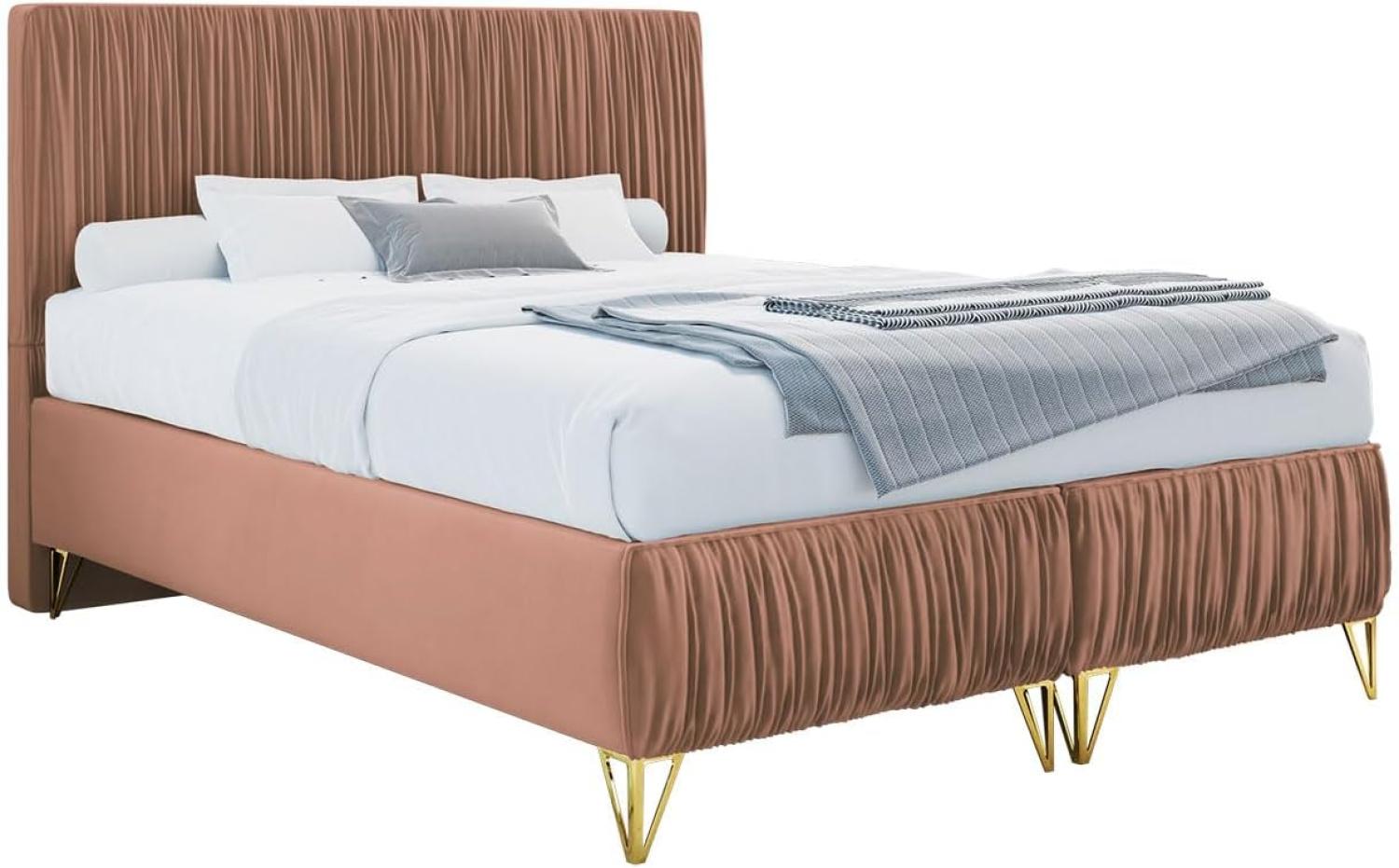 mirjan24 Boxspringbett Lux II , rosa, 180 x 200 cm Bild 1