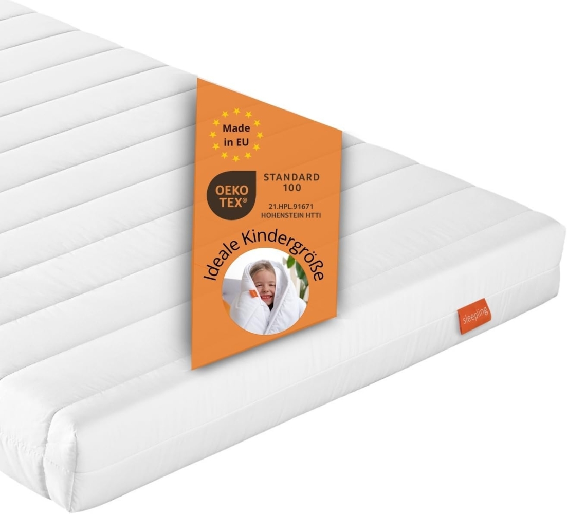 sleepling 193907 Rollmatratze Gästematratze Max | Komfortschaum Matratze | Made in EU | Bezug waschbar | Ökotex 100 | Härtegrad 2 | 70 x 140 x 10 cm, weiß Bild 1