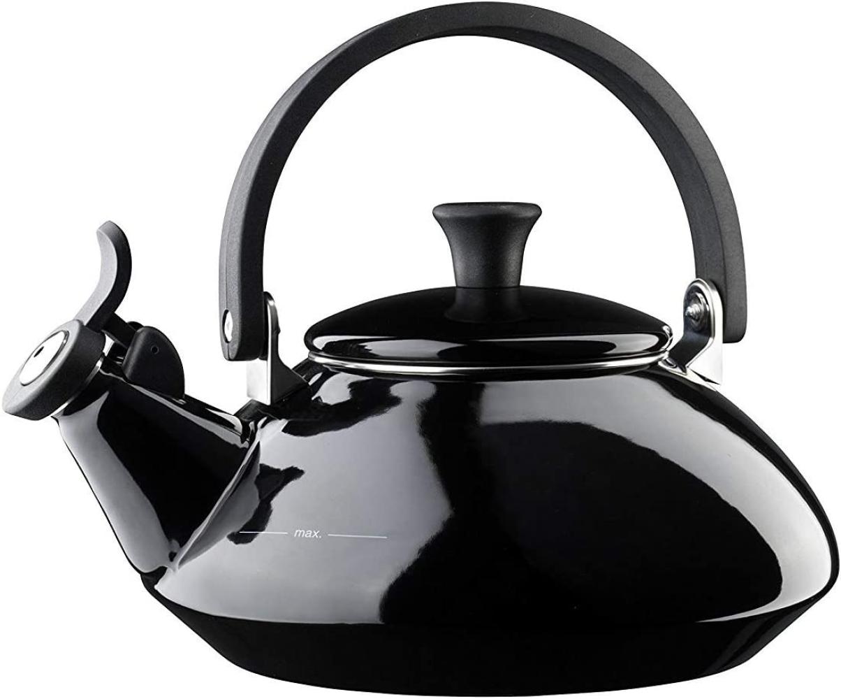 Le Creuset Wasserkessel, Füllmenge: 1,6 l, lierter Stahl-Phenolgriffe, Zen, Schwarz Bild 1