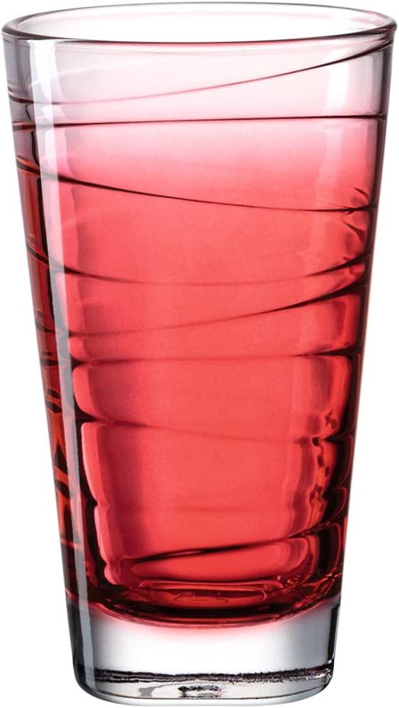 Leonardo 'Vario Struttura' Trinkglas, Kalk-Natron Glas, 280 ml, 1x Trinkglas, Rot Bild 1