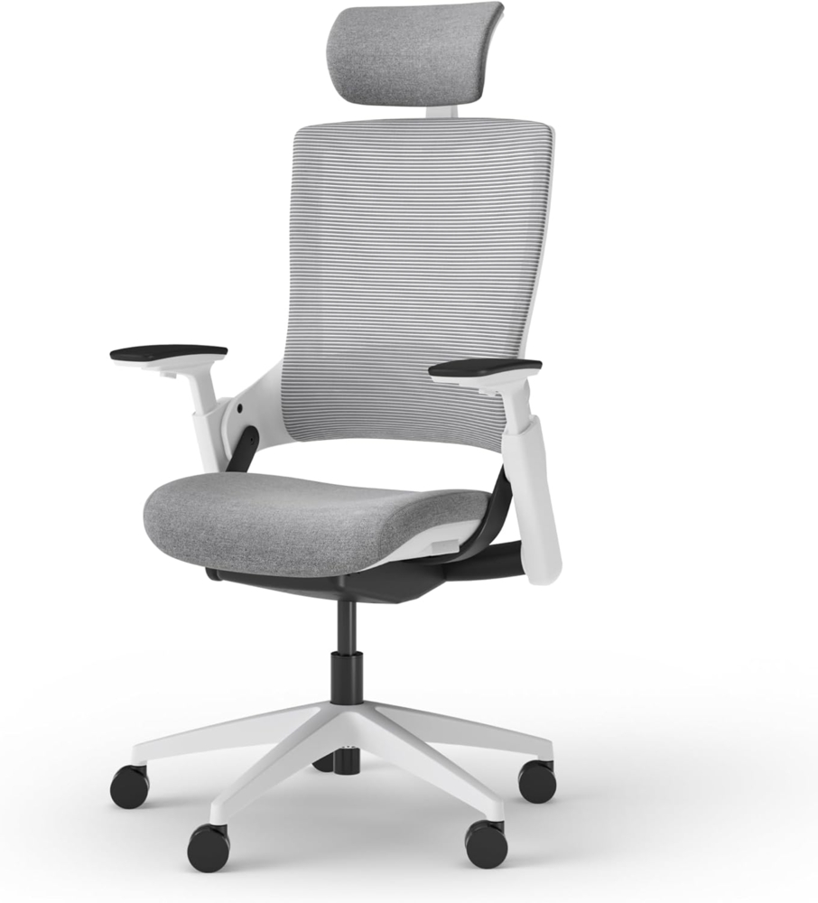 Ergotopia Bürostuhl ergonomischer Schreibtischstuhl NextBack, Drehstuhl mit 3D Armlehnen & verstellbarer Kopfstütze Bild 1