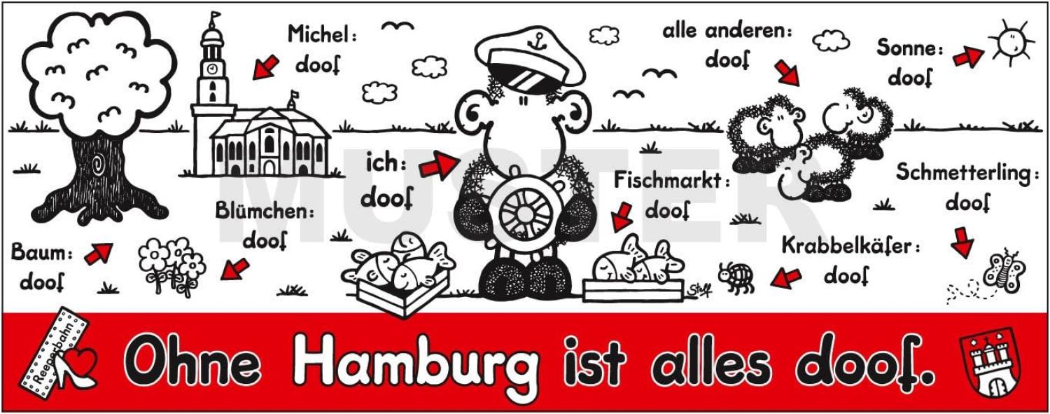 Sheepworld 61038 Tasse ''Ohne Hamburg ist alles doof'', Steingut, 30 cl Bild 1