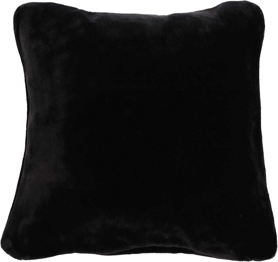 Gözze - Premium Cashmere-Feeling Kissenbezüge, 500 g/m², 50 x 50 cm - Schwarz Bild 1