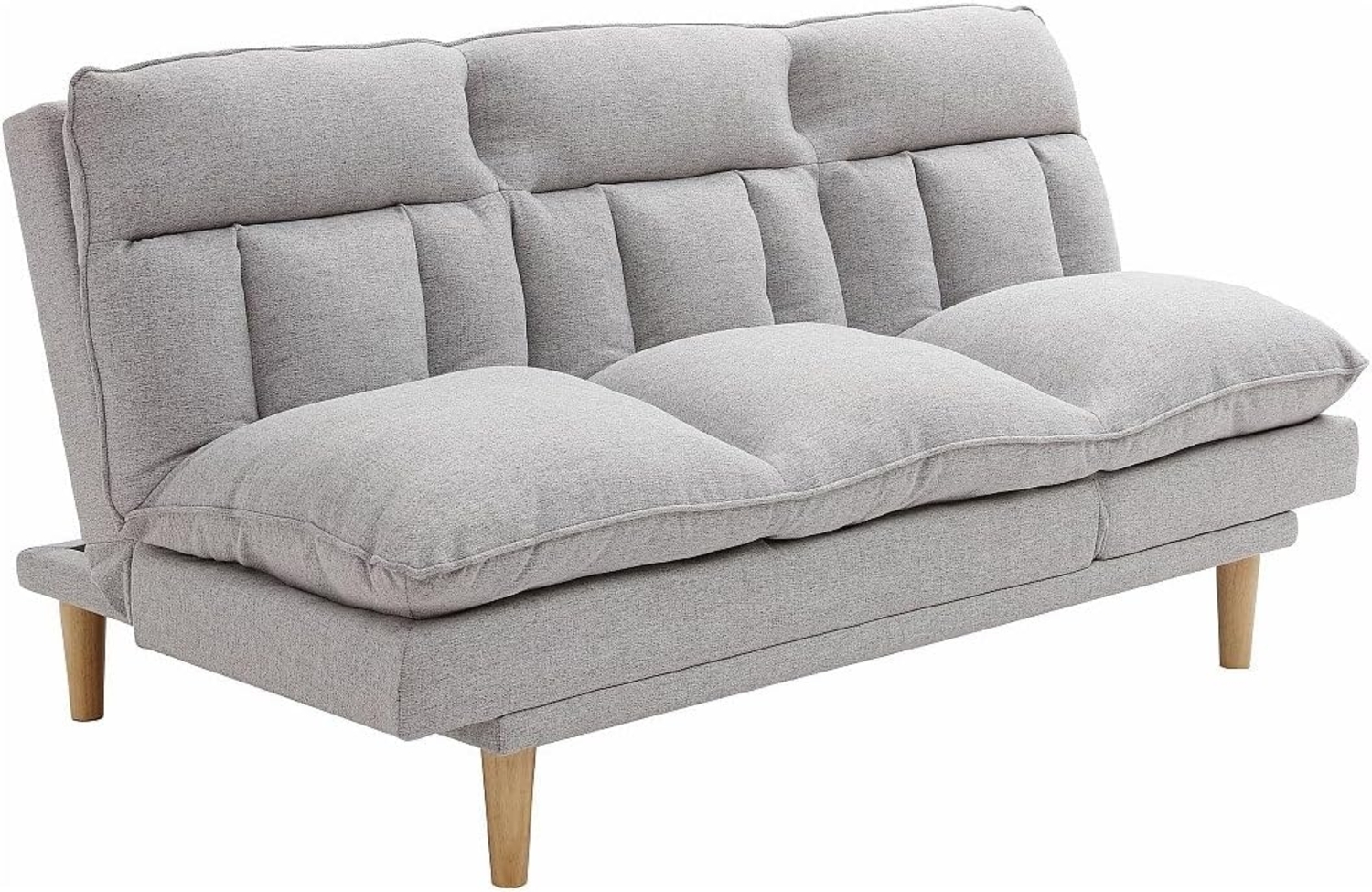 Vente-unique - 3-Sitzer-Schlafsofa Clic-Clac - Stoff - Hellgrau - PALOBU Bild 1