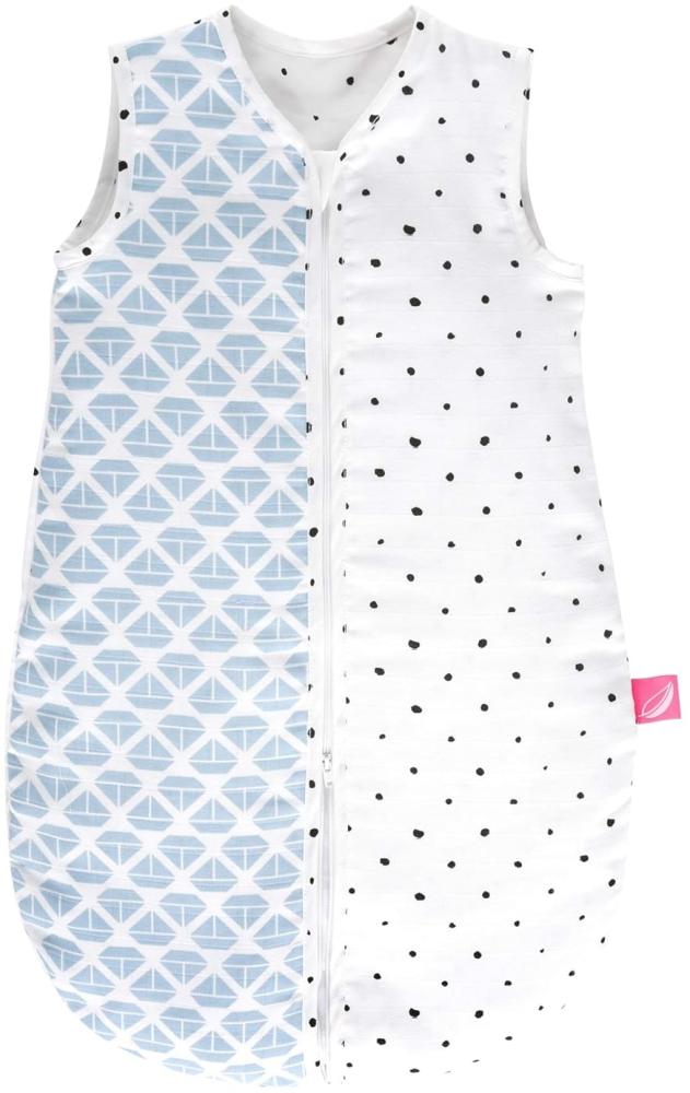 Babyschlafsack Sommer aus Baumwollmusselin von Motherhood - kuscheliger Babyschlafsack Öko Tex Standard, Klasse 1, Größe: 0-6 Monate, Schiffe blau Bild 1