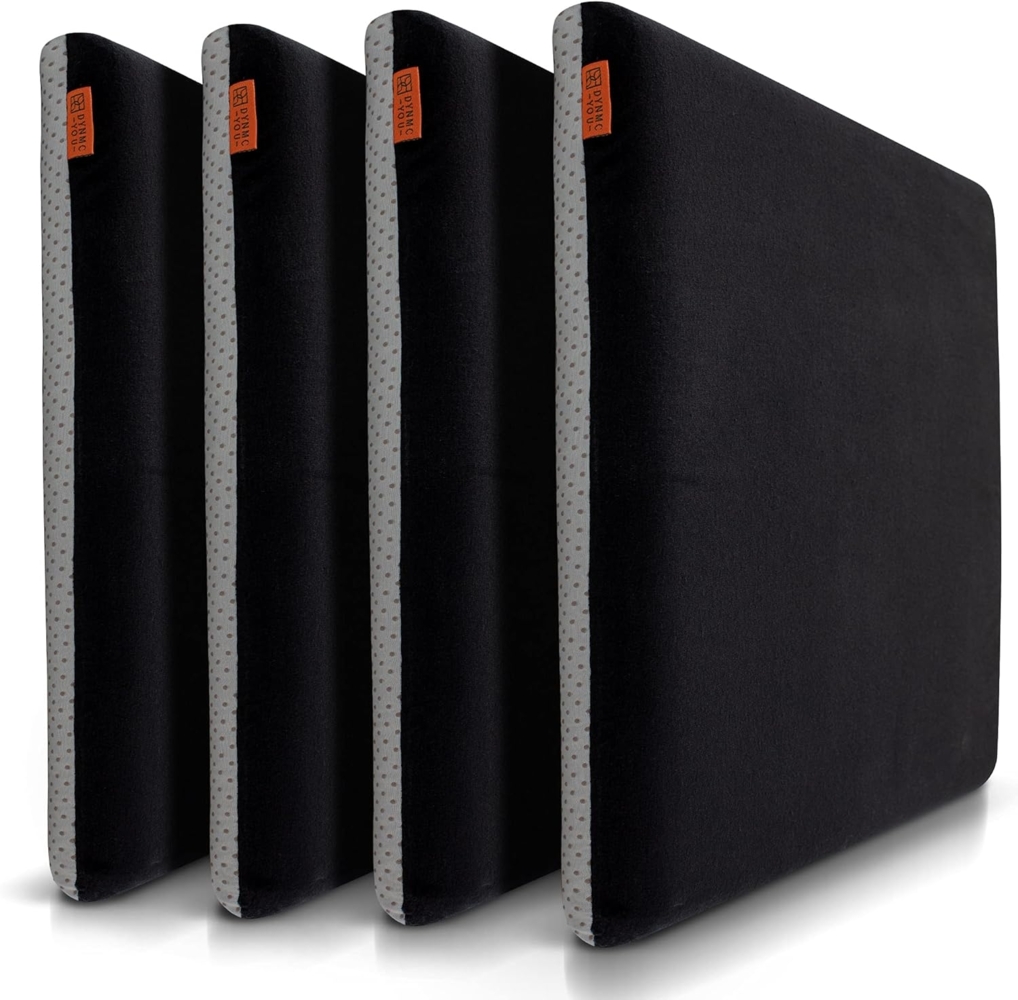 DYNMC you Sitzkissen Stuhlkissen 40x40 - Eckig Set Mittelhart, Sitzkissen Bank Memory Schaumstoff - Sitzpolster Stuhl Bild 1