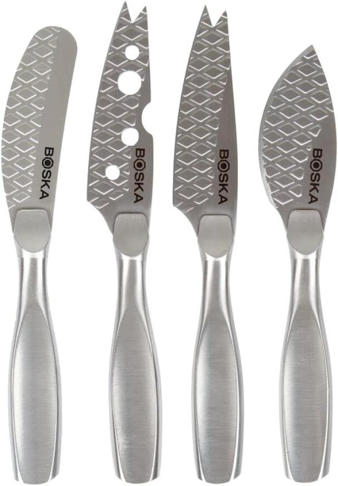 Boska Käsemesser-Set Mini Monaco+, 4-tlg, Käsemesser, Käseschneider, Edelstahl, Silber, 16 cm, 307096 Bild 1