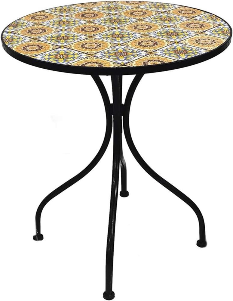 Mosaik Mosaiktisch Gartentisch Bistrotisch Tisch Ø60x70cm Bild 1