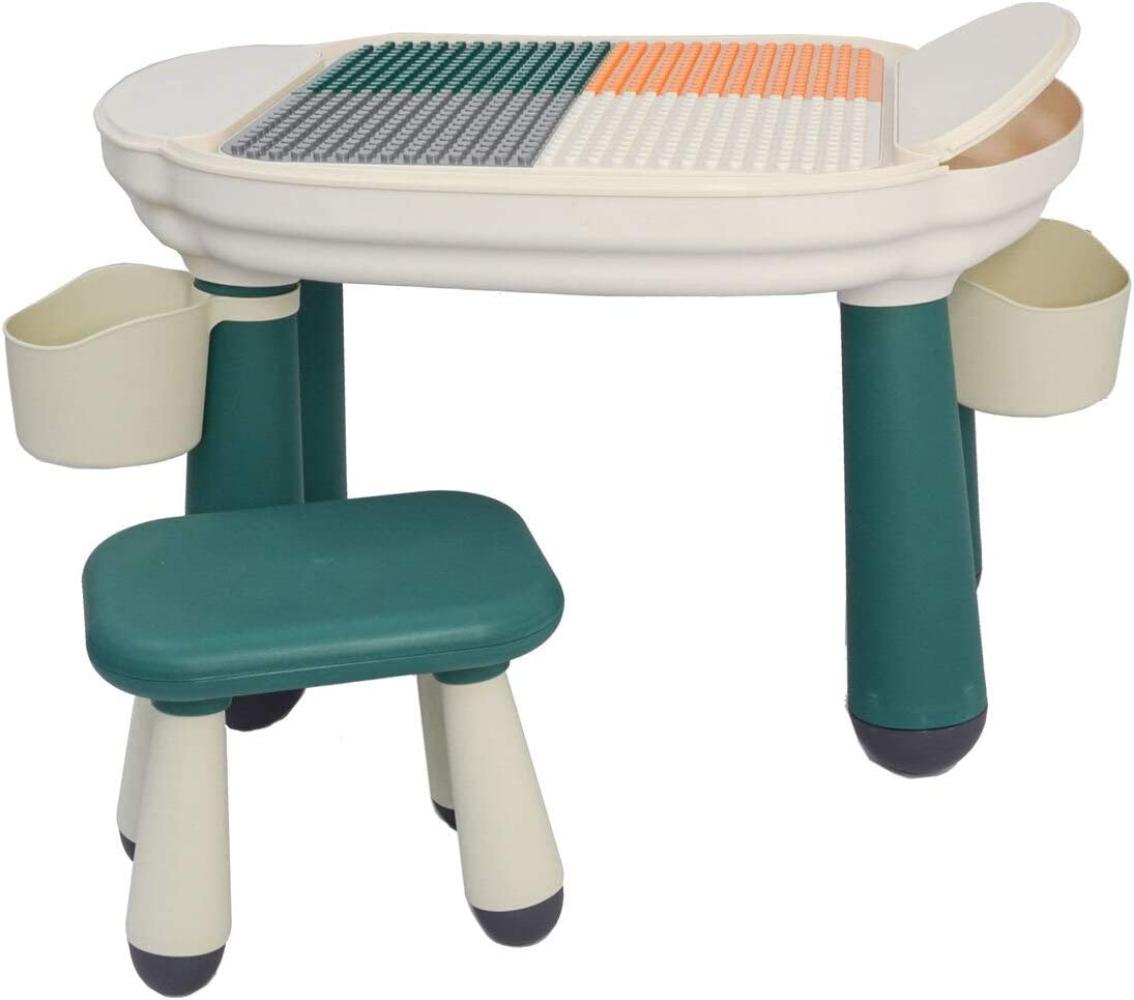 3-in-1 Kinder Spieltisch kompatibel mit LEGO DUPLO - Kindertisch mit Stuhl ab 1 Bild 1