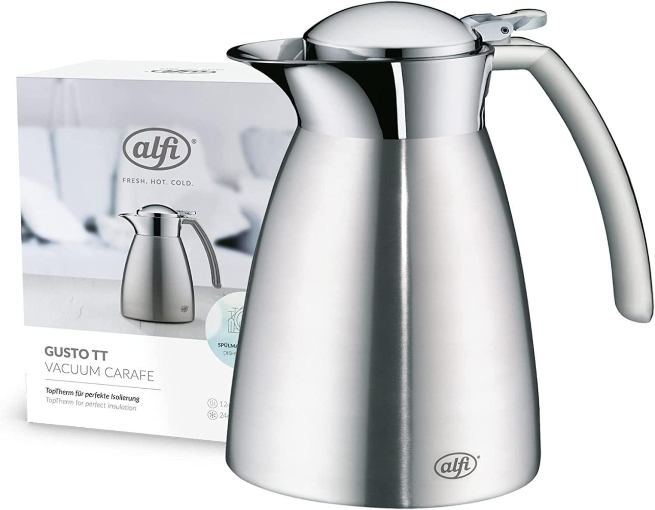 Alfi Isolierkanne Gusto TT, Iso Kanne, Kaffeekanne, Doppelwandig, Edelstahl mattiert , 0. 4 L, 3527. 205. 040 Bild 1