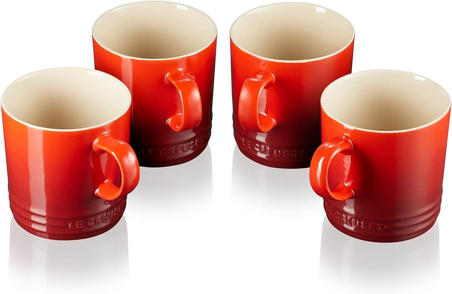 Le Creuset Becher 350 ml 4er-Set Kirschrot Bild 1