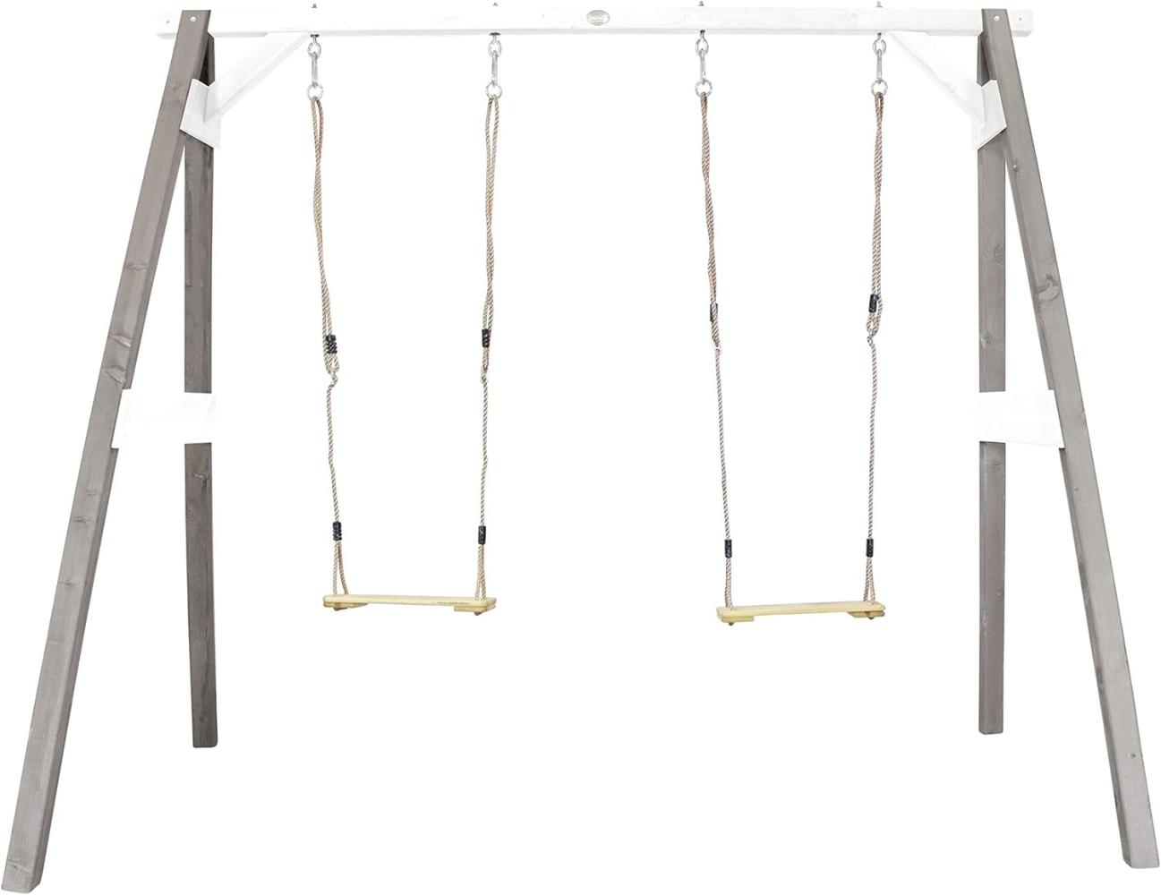 Wooden swing with Axi Seats gray playground Bild 1