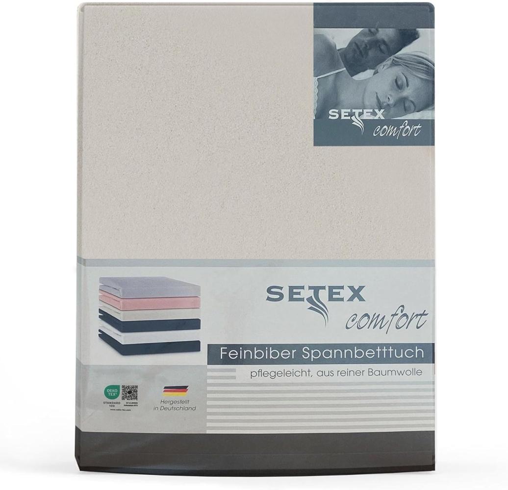 SETEX Spannbettlaken Feinbiber in Gr. 70x140, 90x200, 140x200 oder 180x200 cm, Feinbiber, Gummizug: rundum, (1 Stück), für Matratzen bis 23 cm Höhe, Winter, Bettlaken Bild 1