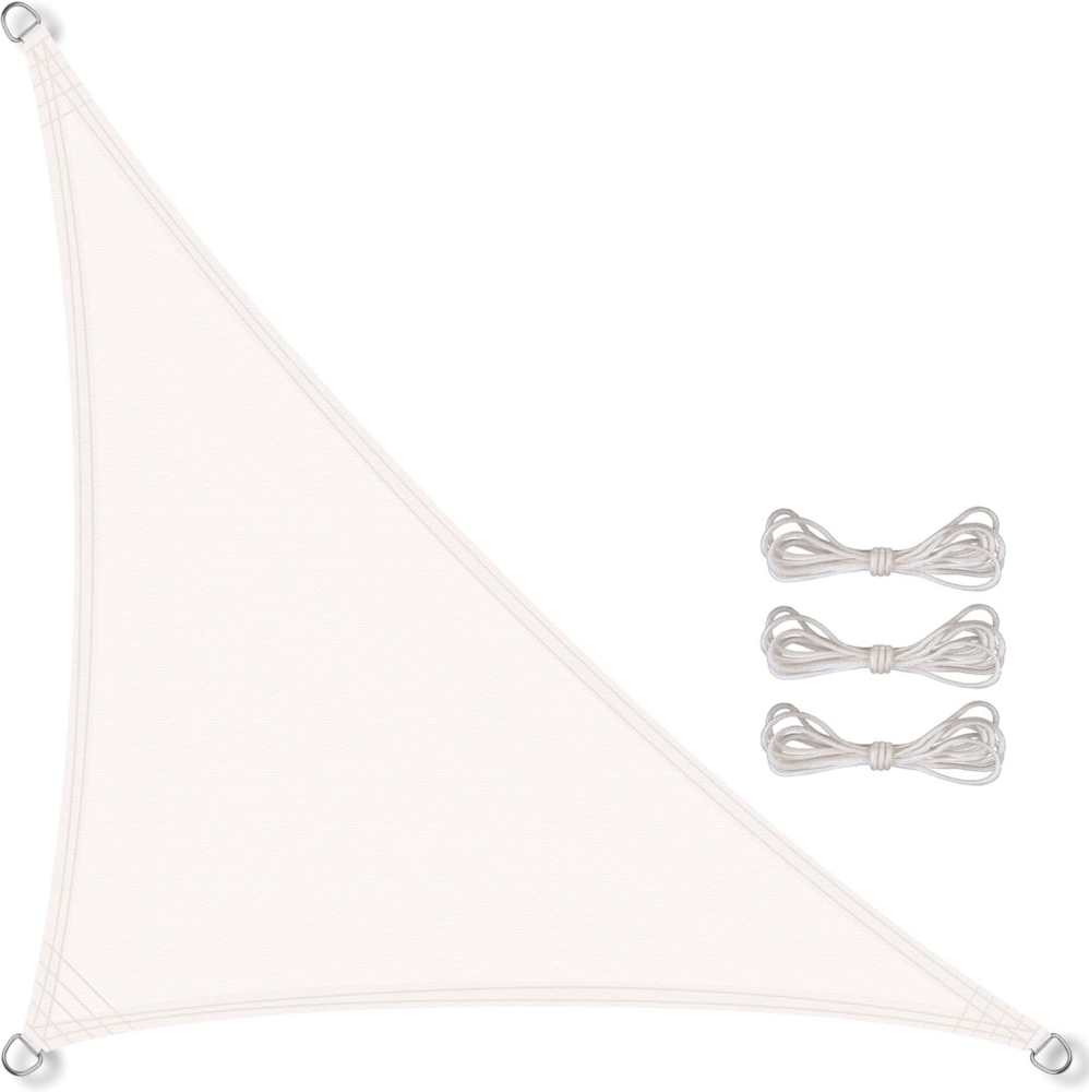 CelinaSun Sonnensegel Premium Tarp UV-Schutz PES UPF 50+ Dreieck 2,5x2,5x3,5m weiß Bild 1