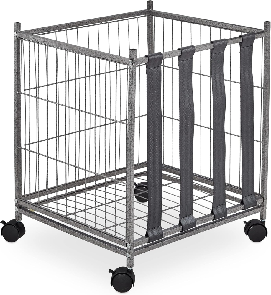 relaxdays Sportgeräte-Regalwagen Ballwagen aus Metall Bild 1