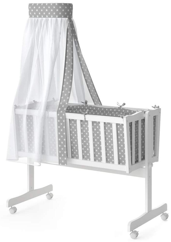 Star Ibaby Wiege mit Himmel, komplett mit Himmel, Star Ibaby Dreams, inkl. Bettdecke, Kissen, Vollschutz, Matratze für Wiege und Himmel, Unisex Bild 1