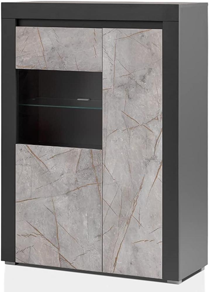 Kleine Vitrine Stone - Anthrazit Marmor Grau Bild 1
